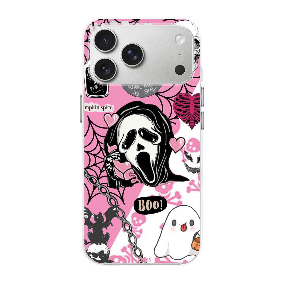 Halloween Ghostface Pink Rock